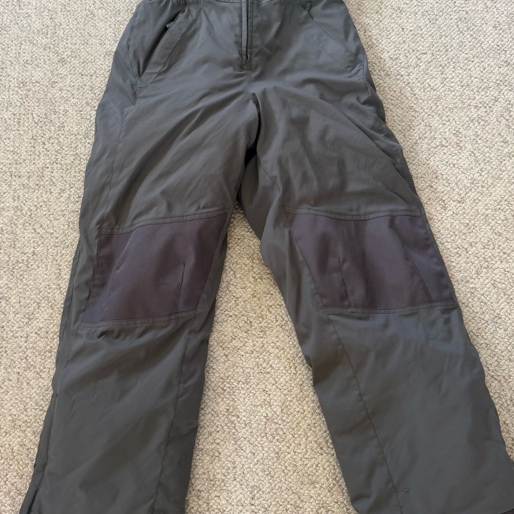 L.L. Bean boys or girls youth 12 Gray snow pants snow bib